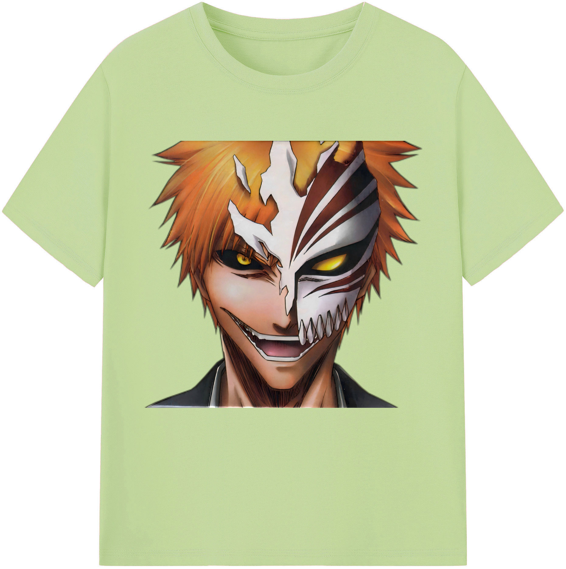 （画像用） ブリーチ 黒崎一護（くろさき いちご）BLEACH Kurosaki Ichigo 綿100％半袖Tシャツ（フロントプリント）